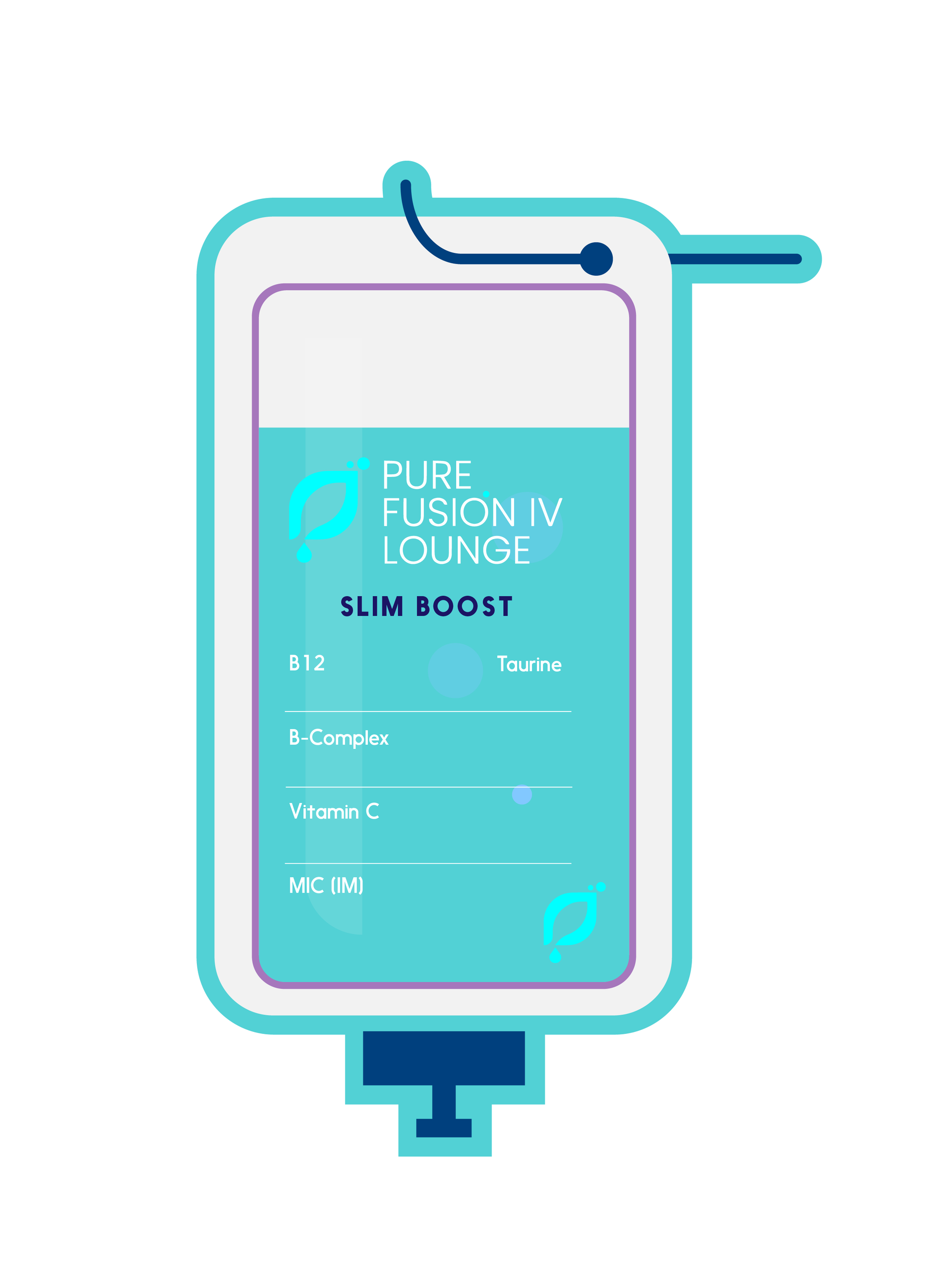 A person receiving Slim Boost at Pure Fusion IV Lounge. The image depicts a serene setting where an individual is comfortably seated, undergoing a specialized IV treatment designed for Slim Boost. The focus is on the fusion of science and well-being at Pure Fusion IV Lounge, ensuring a holistic approach to health and revitalization.